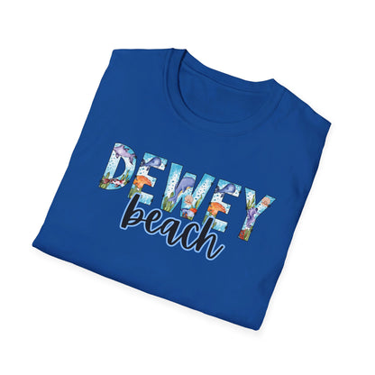 Dewey Beach Delaware Ocean Fonts Unisex T-Shirt