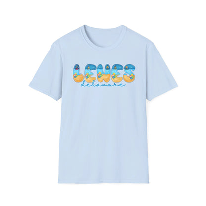 Lewes Delaware Beach Fonts Unisex T-Shirt