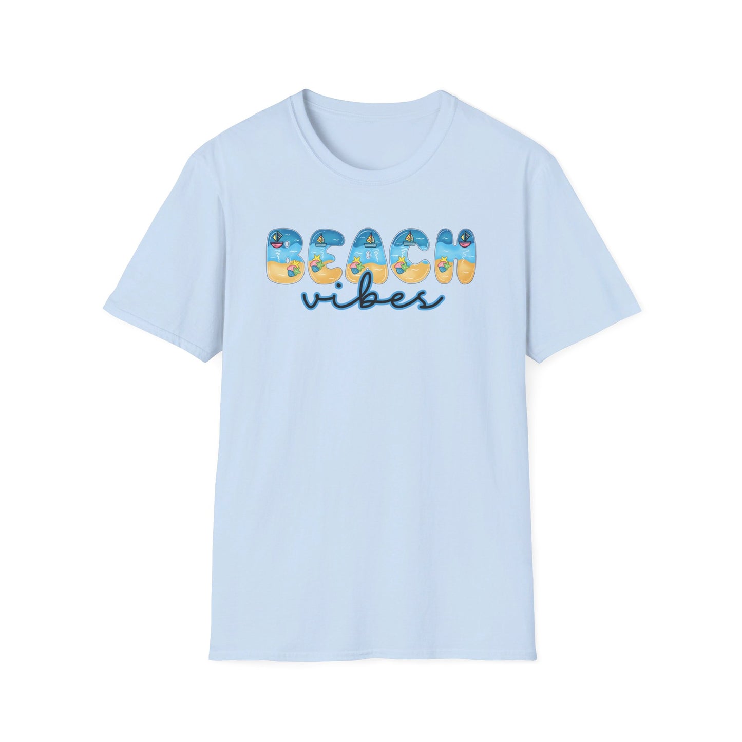 Beach Vibes Beachy Fonts Unisex T-Shirt