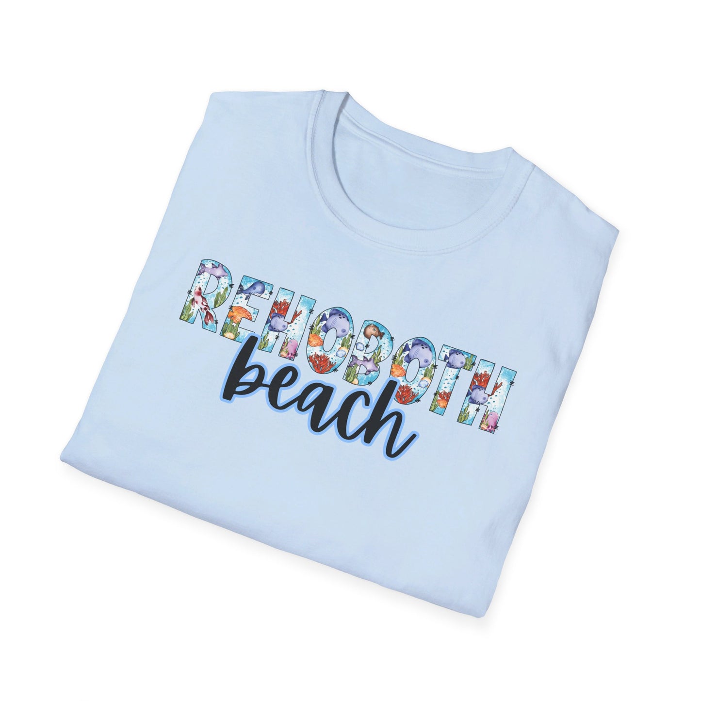 Rehoboth Beach Delaware Ocean Fonts Unisex T-Shirt