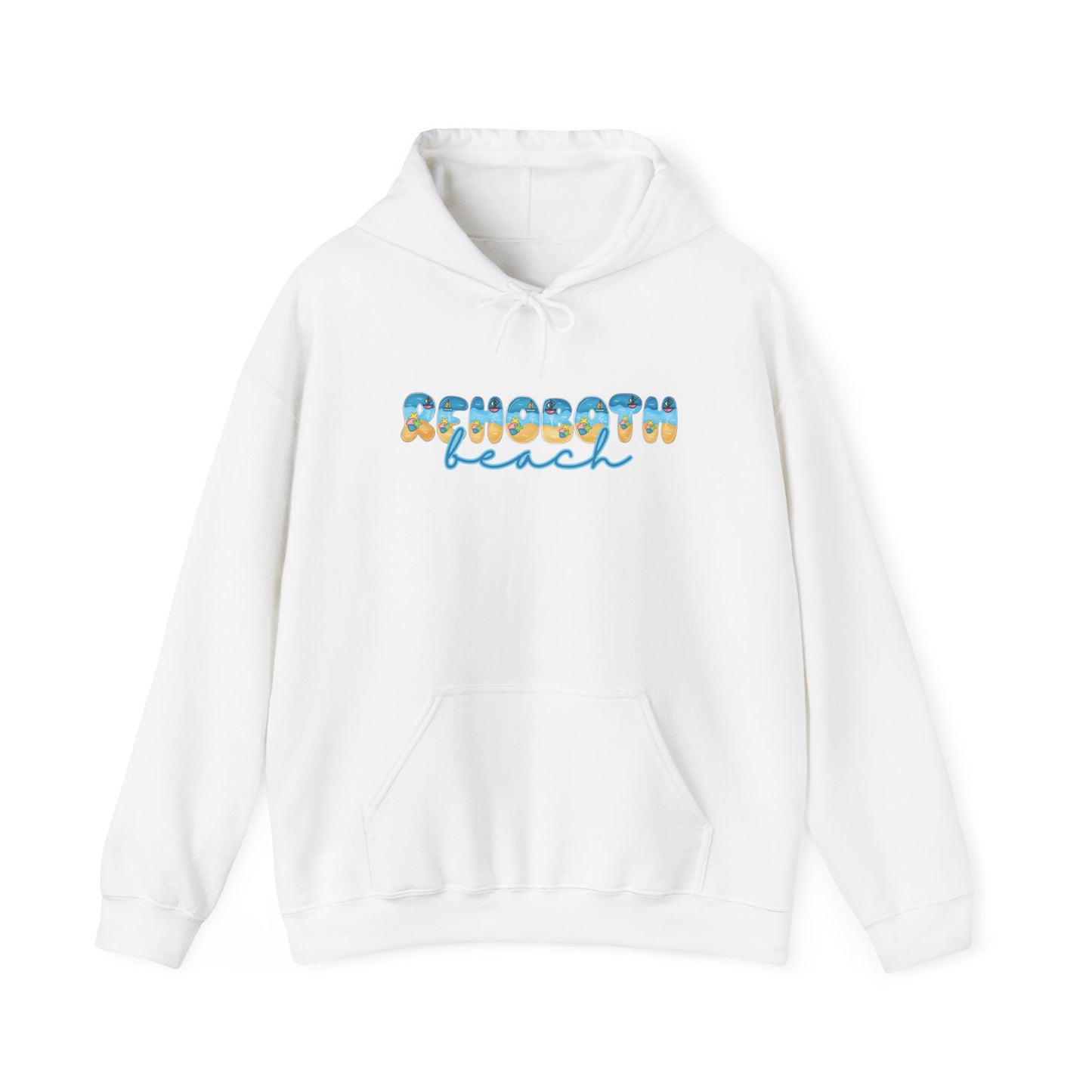 Rehoboth Beach Delaware Beach Fonts Unisex Hooded Sweatshirt Hoodie