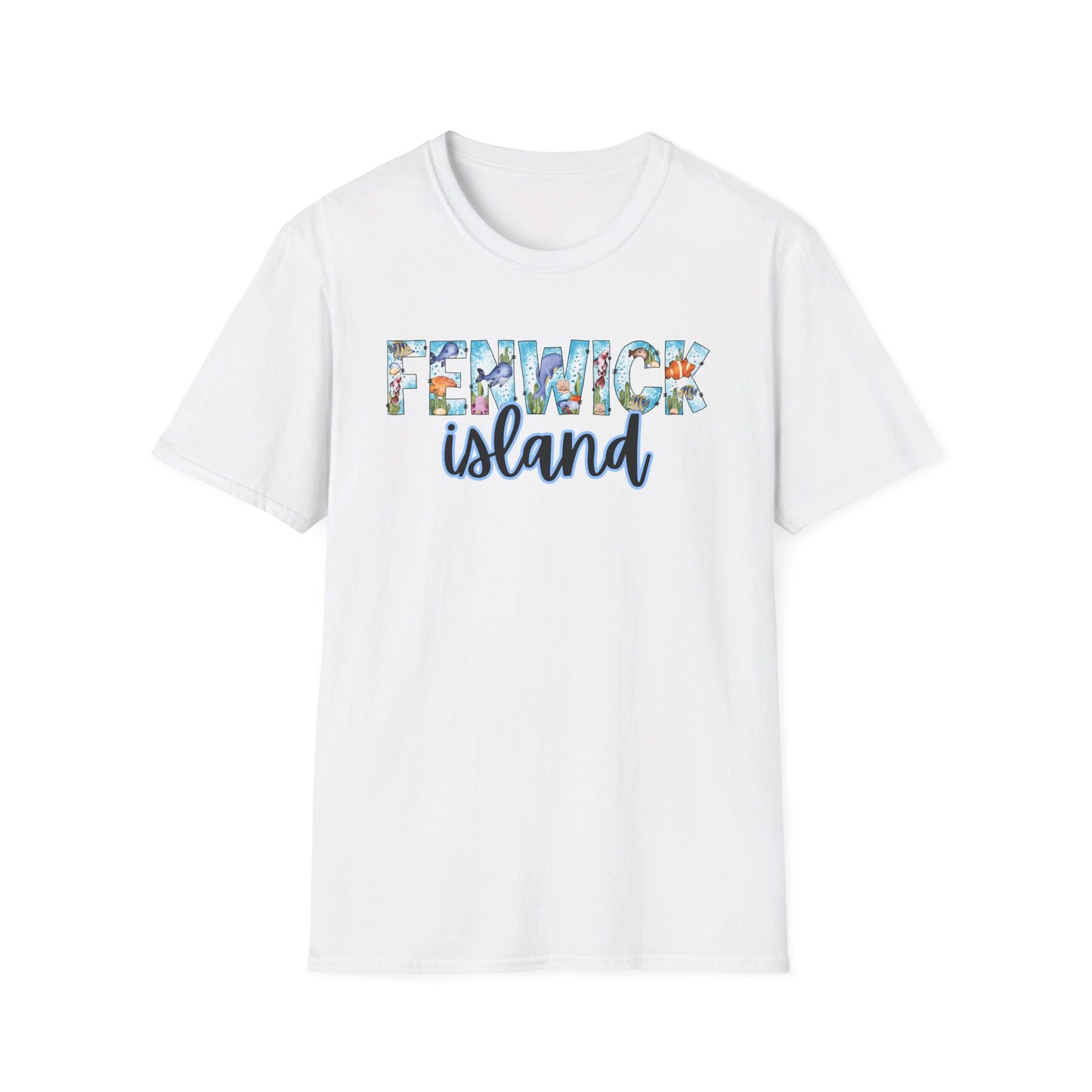 Fenwick Island Delaware Ocean Fonts Unisex T-Shirt