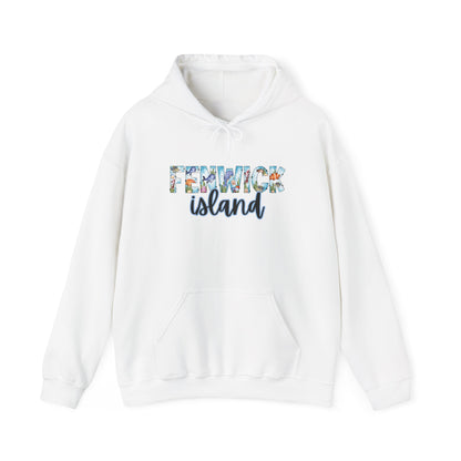 Fenwick Island Delaware Ocean Fonts Unisex Hooded Sweatshirt Hoodie