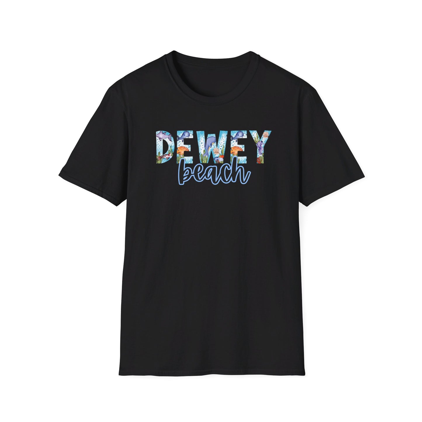 Dewey Beach Delaware Ocean Fonts Unisex T-Shirt