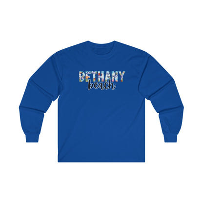 Dewey Beach Delaware Ocean Fonts Unisex Long Sleeve T-Shirt