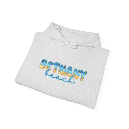 Bethany Beach Delaware Beach Fonts Unisex Hooded Sweatshirt Hoodie