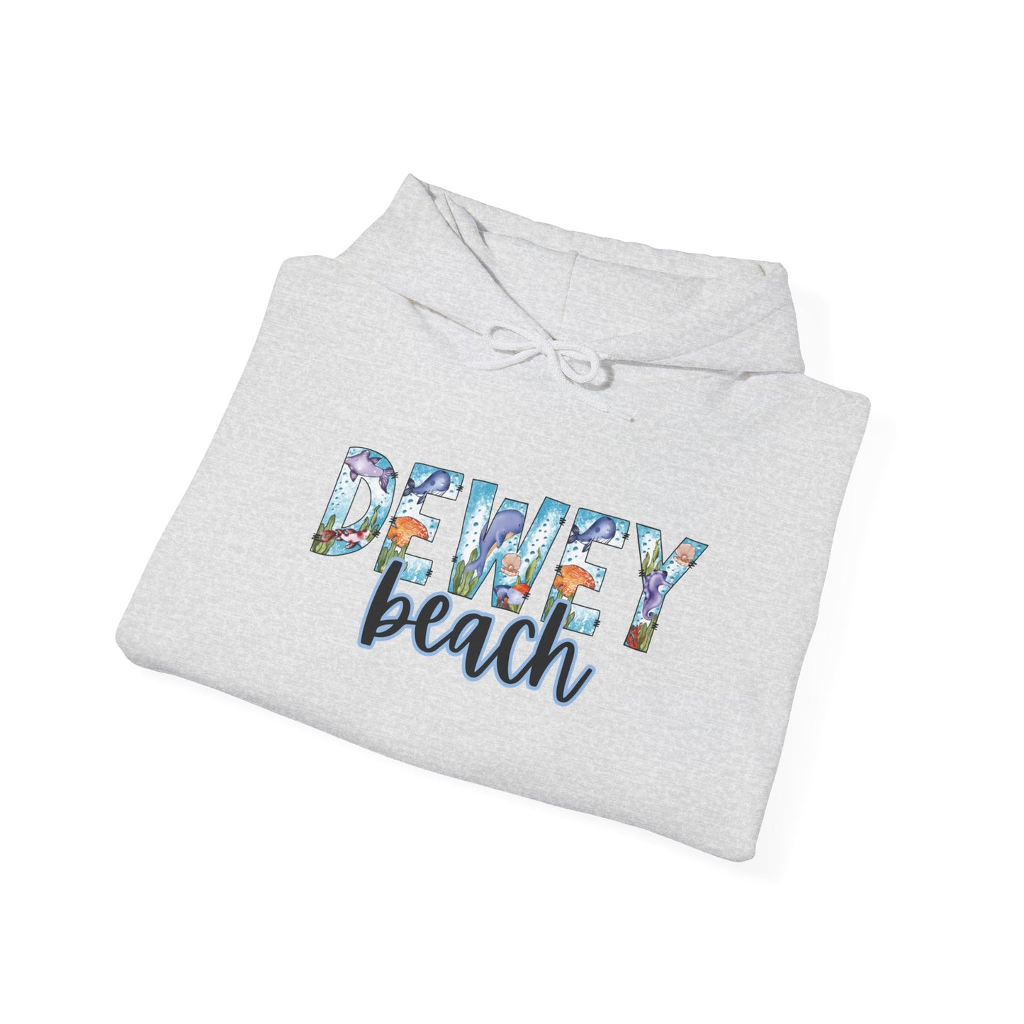 Dewey Beach Delaware Ocean Fonts Unisex Hooded Sweatshirt Hoodie