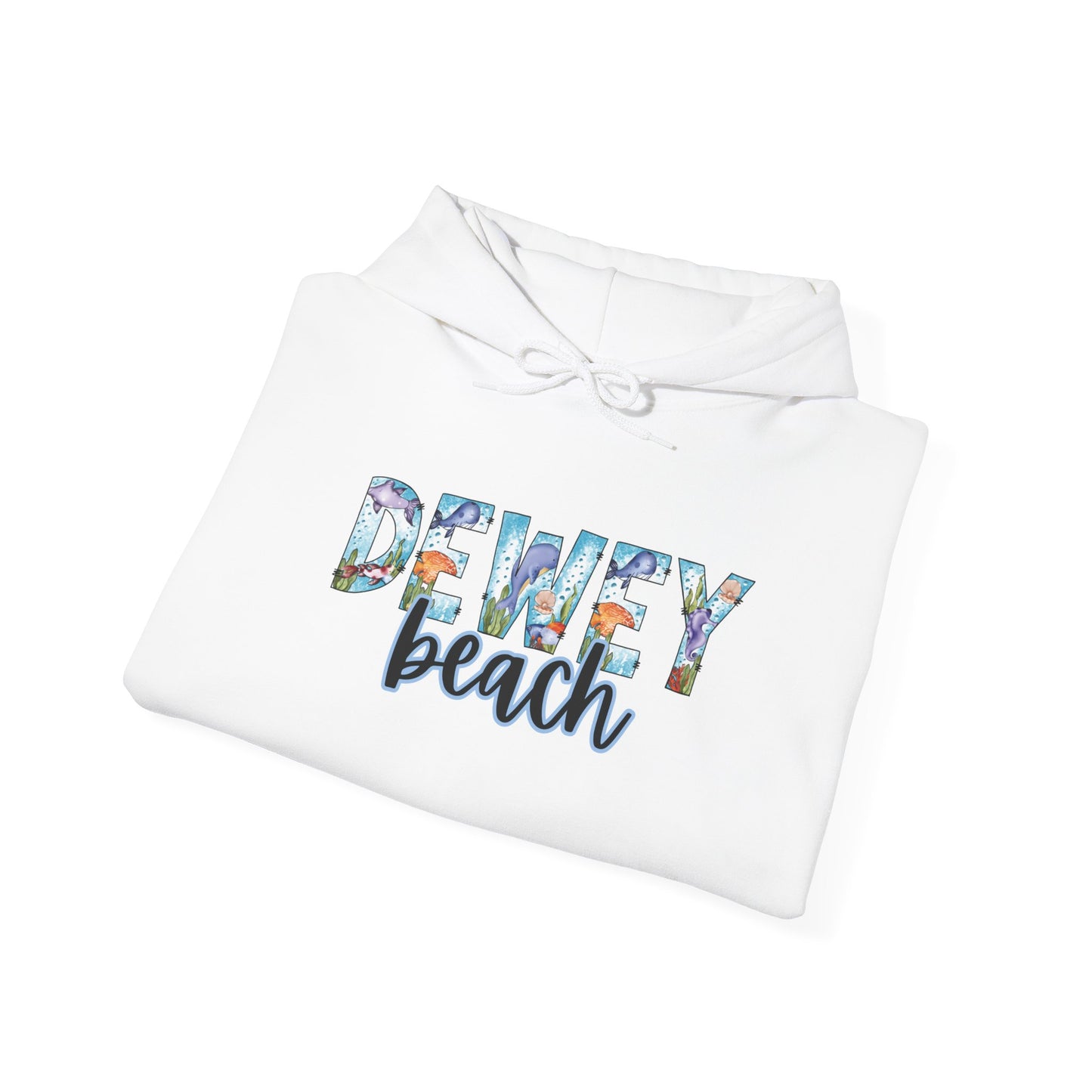 Dewey Beach Delaware Ocean Fonts Unisex Hooded Sweatshirt Hoodie