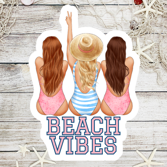 Beach Vibes Girlies Die Cut Sticker