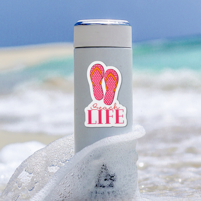 Beach Life Flip Flops Die Cut Sticker