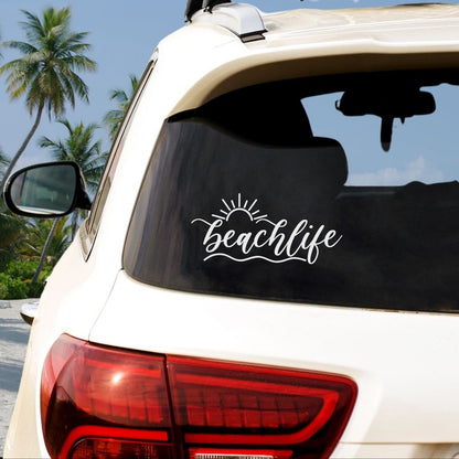 Beach Life Cursive Vinyl Decal- 6 Colors Available