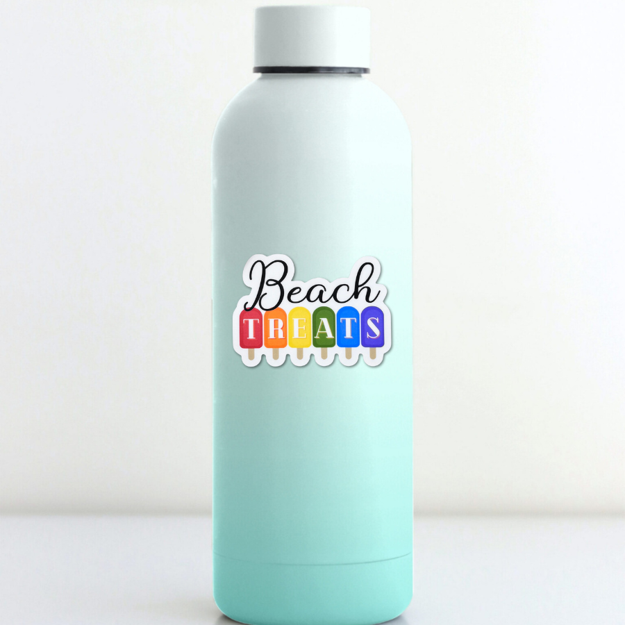 Beach Treats Rainbow Pops Die Cut Sticker