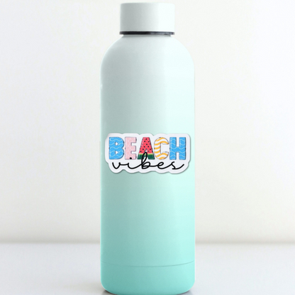 Beach Vibes Fun Fonts Die Cut Sticker