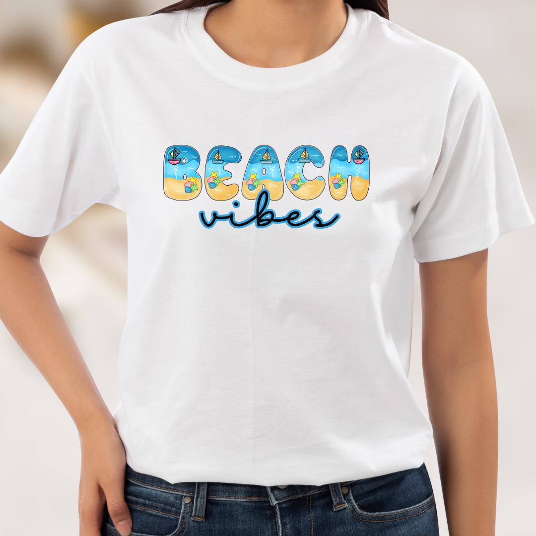 Beach Vibes Beachy Fonts Unisex T-Shirt