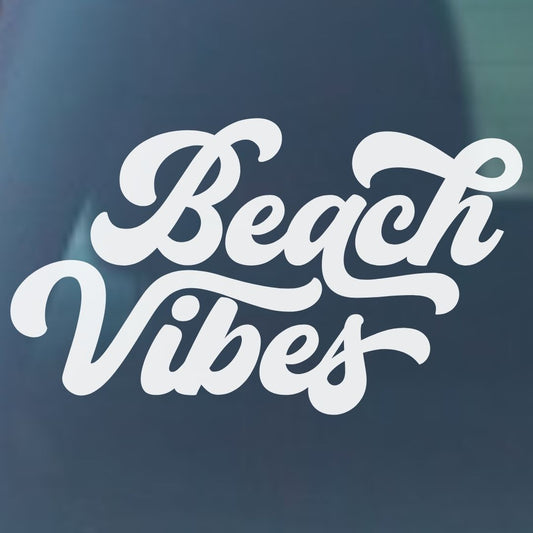 Beach Vibes Groovy Vinyl Decal - 6 Colors Available