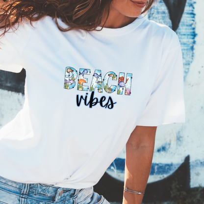 Beach Vibes Ocean Fonts Unisex T-Shirt