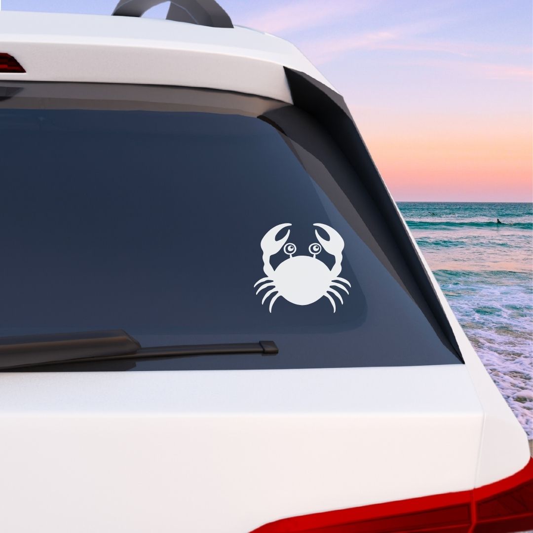 Crab Vinyl Decal - 6 Colors Available