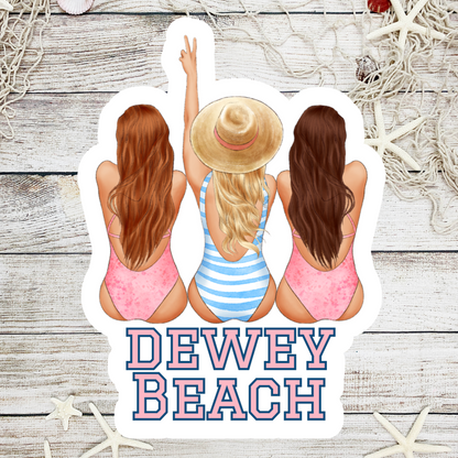 Dewey Beach Delaware Girlies Die Cut Sticker