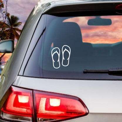 Flip Flops Vinyl Decal - 6 Colors Available