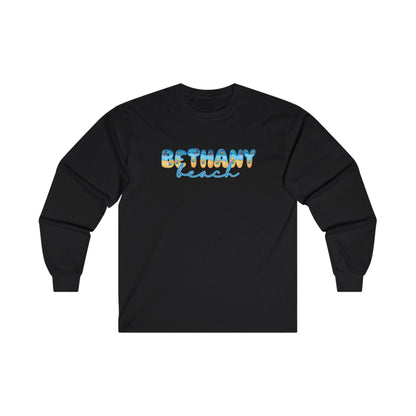 Bethany Beach Delaware Beach Fonts Unisex Long Sleeve T-Shirt