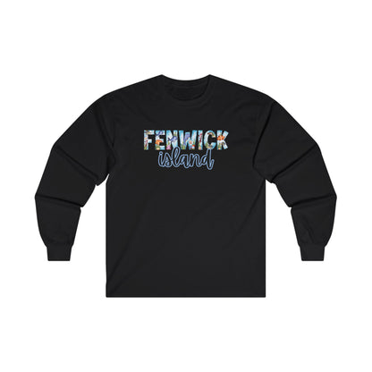 Fenwick Island Delaware Ocean Fonts Unisex Long Sleeve T-Shirt