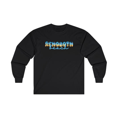 Rehoboth Beach Delaware Beach Fonts Unisex Long Sleeve T-Shirt