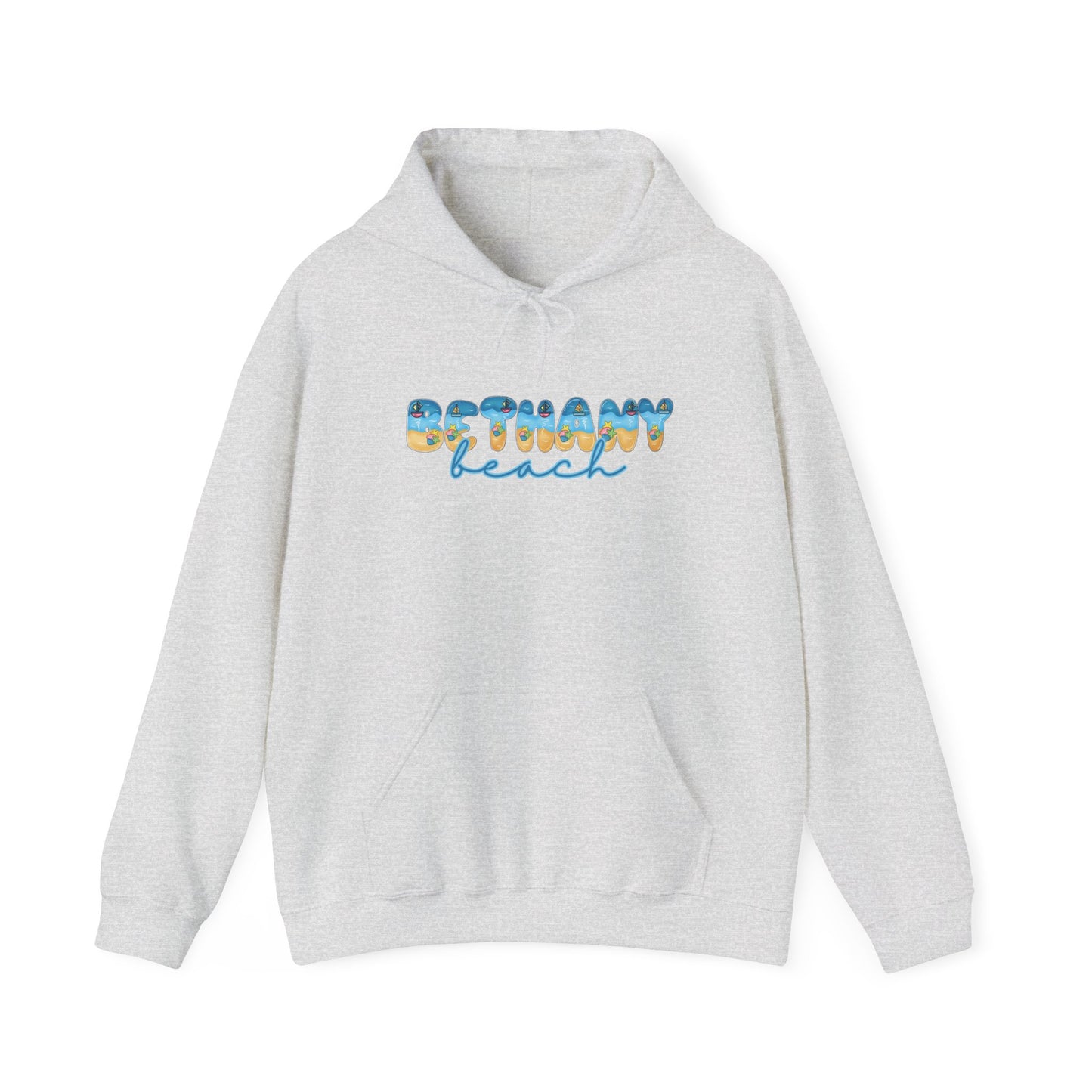 Bethany Beach Delaware Beach Fonts Unisex Hooded Sweatshirt Hoodie