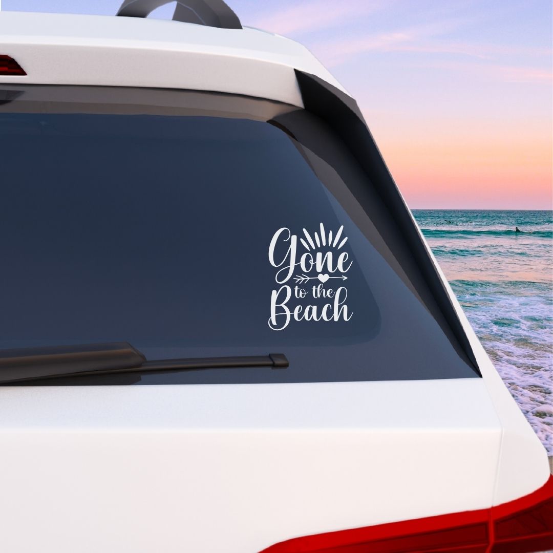 Gone to the Beach Vinyl Decal - 6 Colors Available