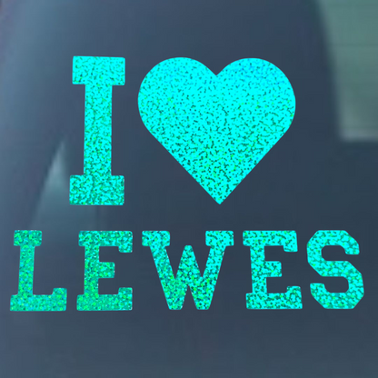 I Love Lewes Vinyl Decal - 6 Colors Available