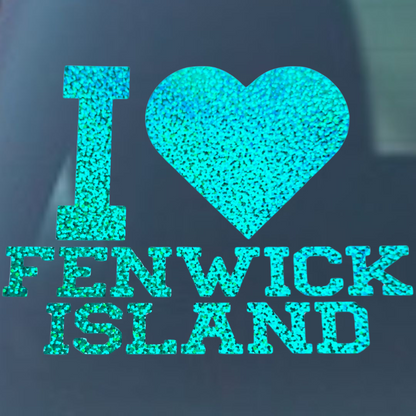 I Love Fenwick Island Vinyl Decal - 6 Colors Available