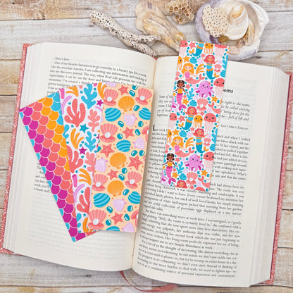 Mermaid Cuties Bookmarks Set of 4 Designs