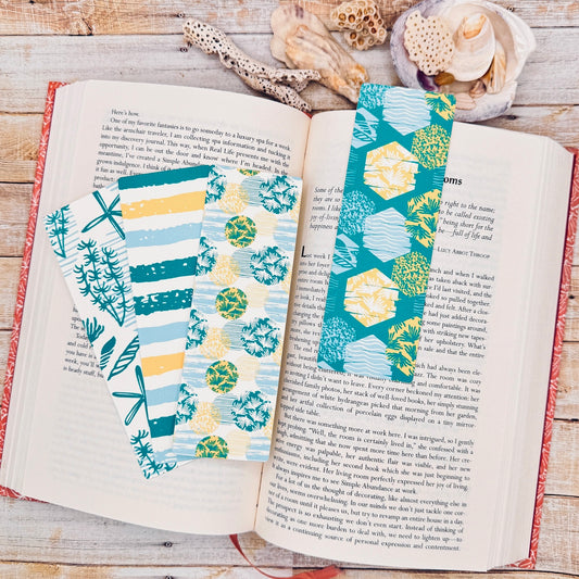 Green Sea Bookmarks Set of 4 Designs