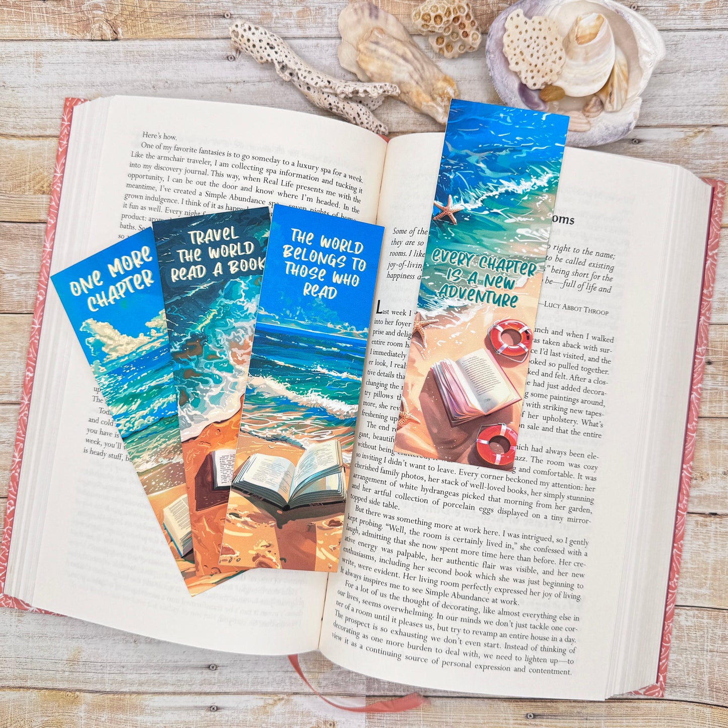 Beach Read Bookmarks Set of 4 Designs