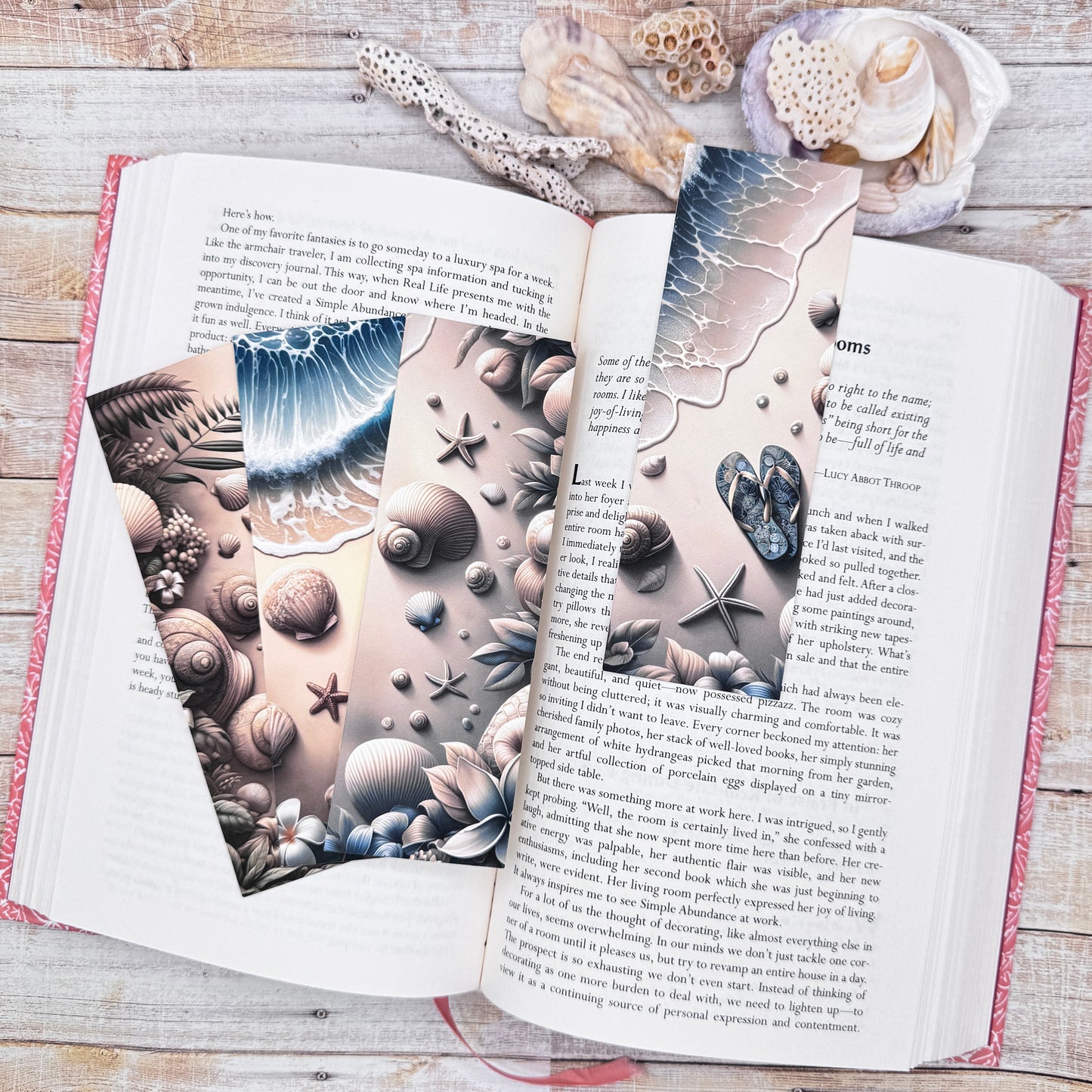 Dreamy Beach Bookmarks Set of 4 Designs