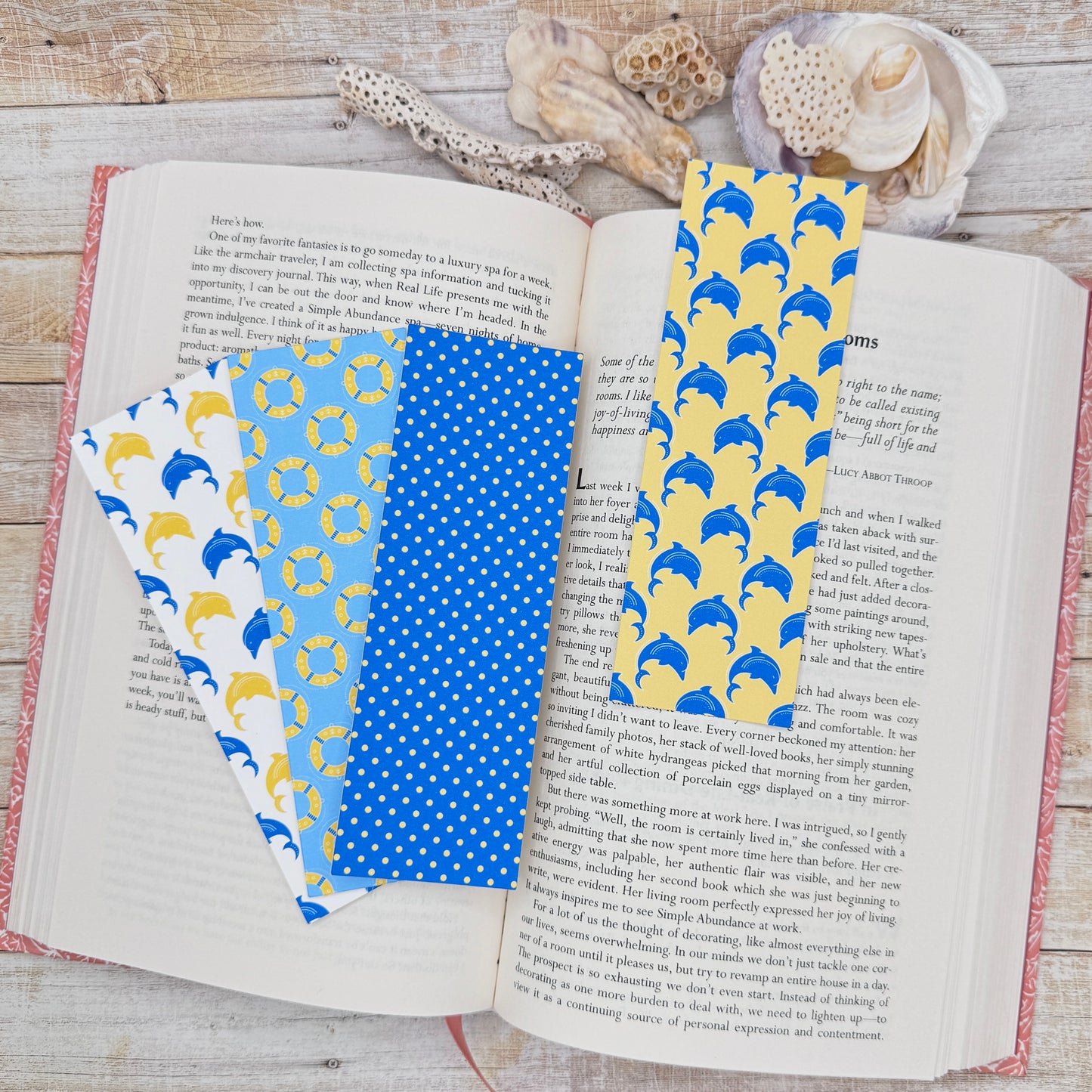 Dolphin Frolic Bookmarks Set of 4 Designs