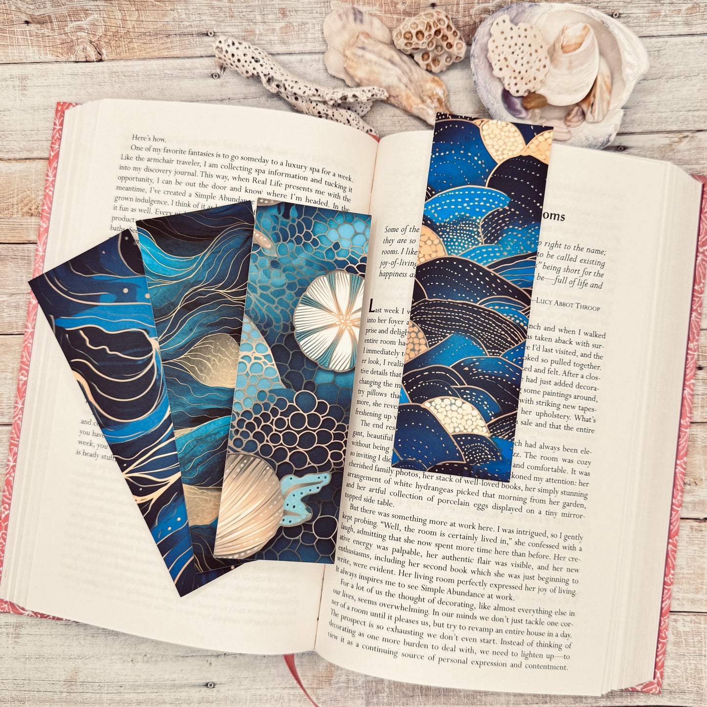 Deep Blue Sea Bookmarks Set of 4 Designs