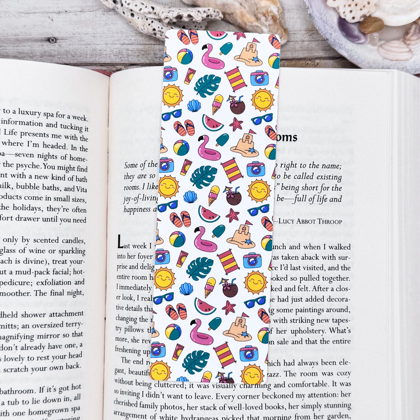 Flamingo Summer Bookmarks Set of 4 Designs