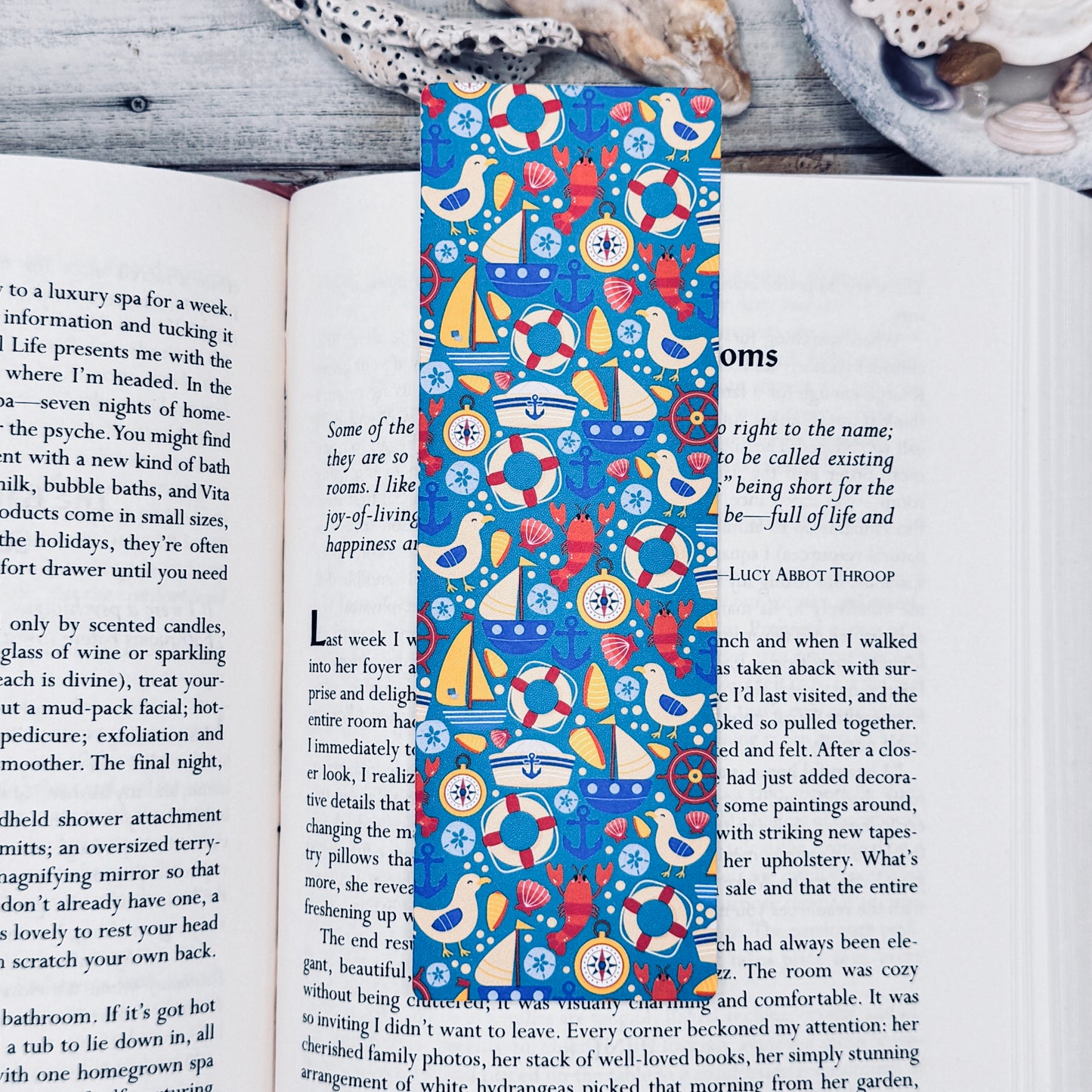 Nautical Blue Bookmarks Set of 4 Designs