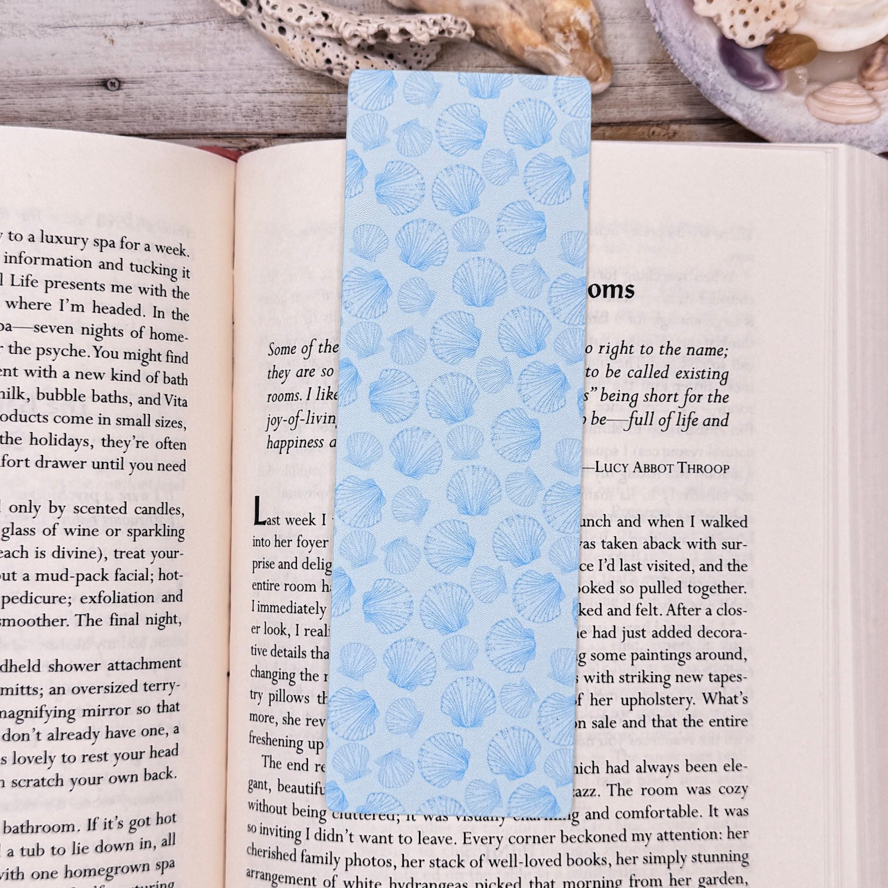 Pastel Seashells Bookmarks Set of 4 Designs