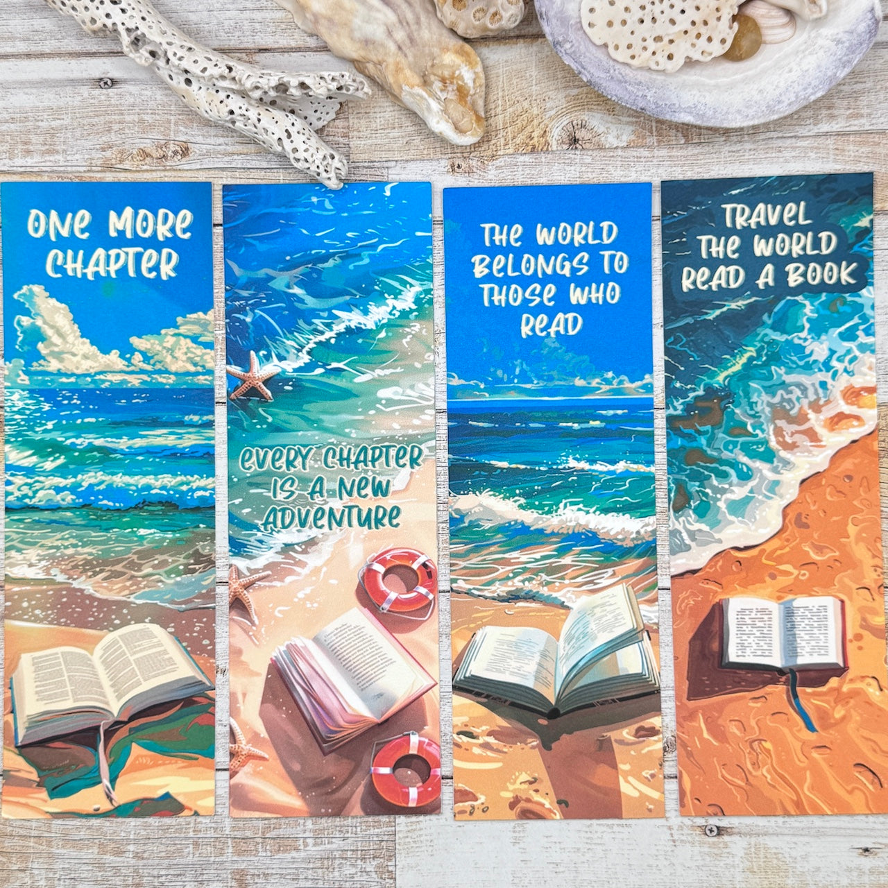 Beach Read Bookmarks Set of 4 Designs