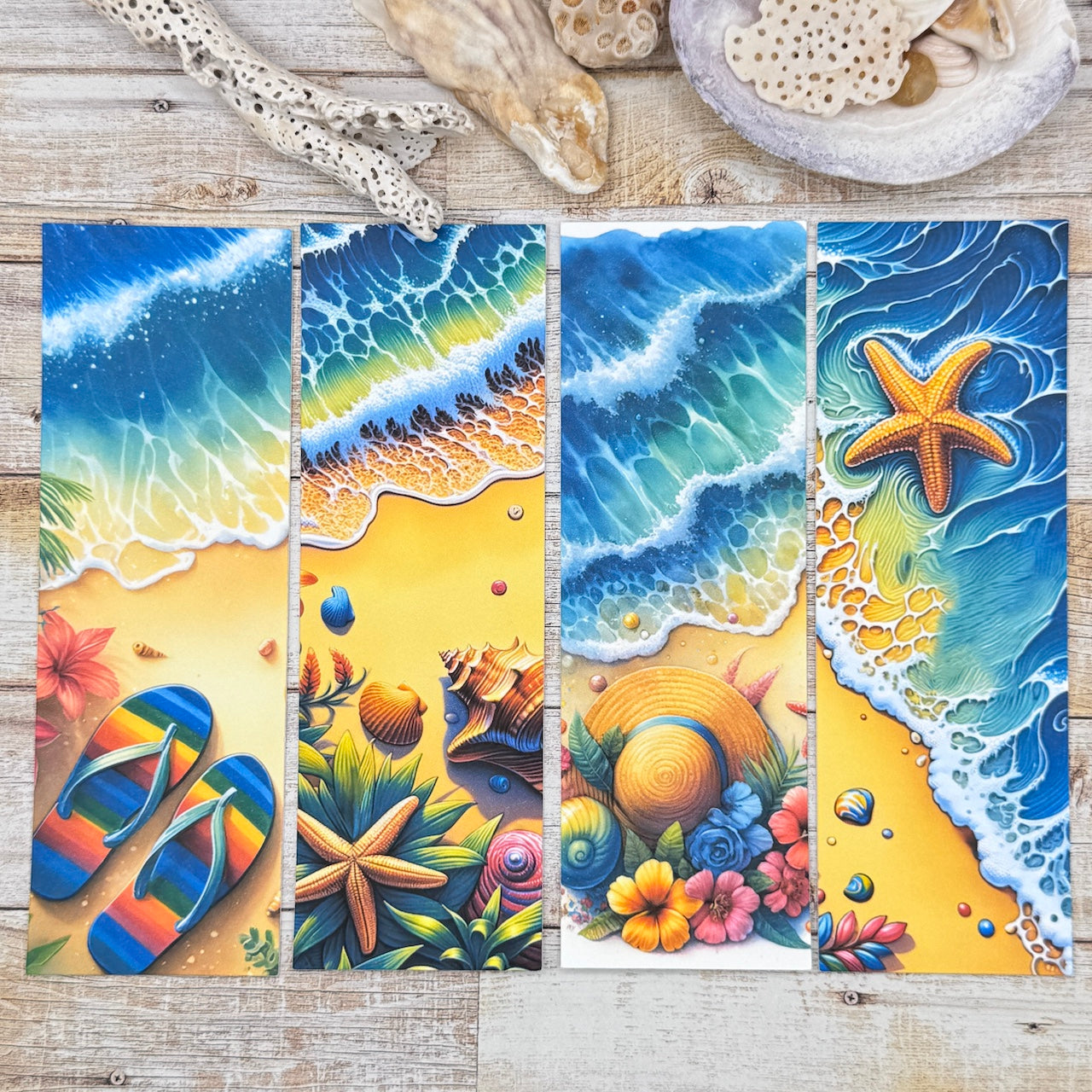 Rainbow Beach Bookmarks Set of 4 Designs