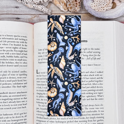 Blue Seahorse Bookmarks Set of 4 Designs