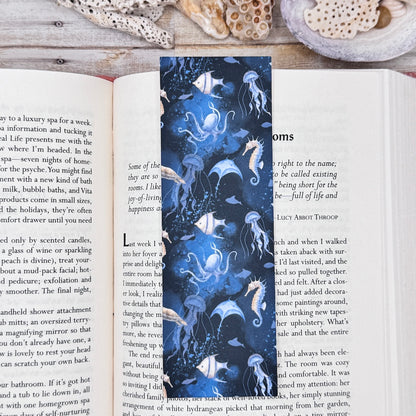 Blue Seahorse Bookmarks Set of 4 Designs