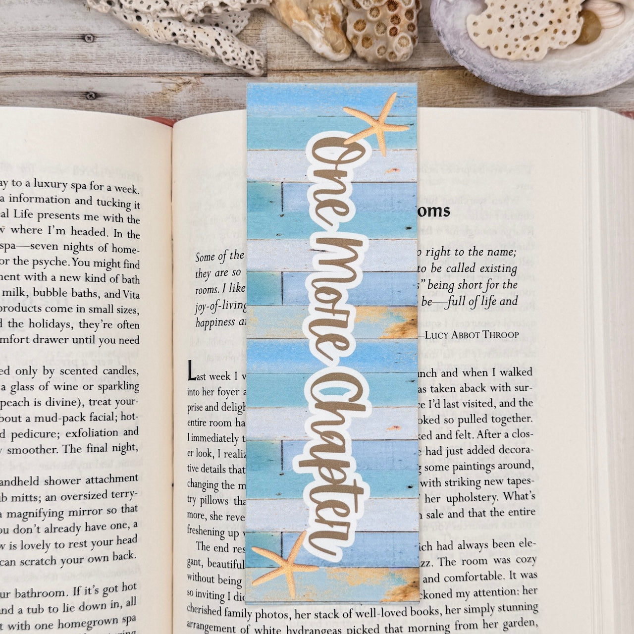 Beach Wood & Starfish Bookmarks Set of 4 Designs