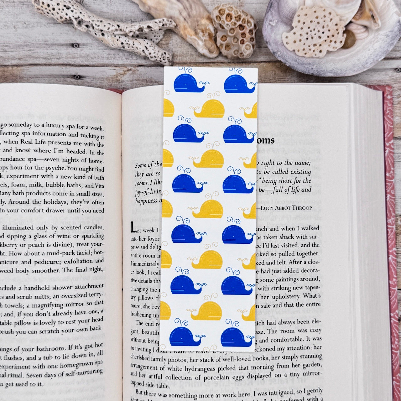 Happy Whales Bookmarks Set of 4 Designs