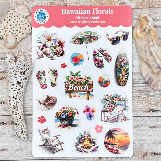 Hawaiian Florals Sticker Sheet