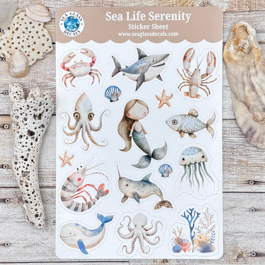 Sea Life Serenity Sticker Sheet