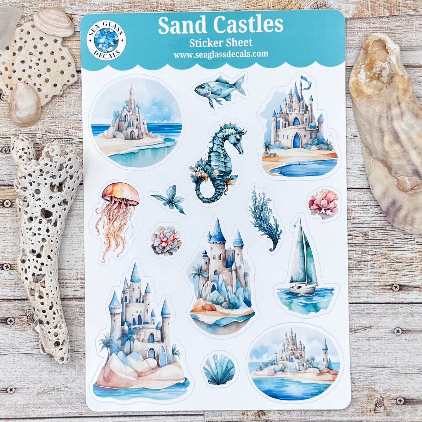 Sand Castles Sticker Sheet