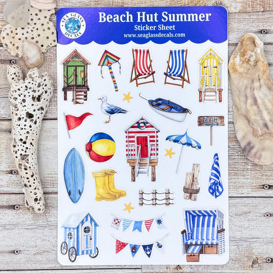 Beach Hut Summer Sticker Sheet