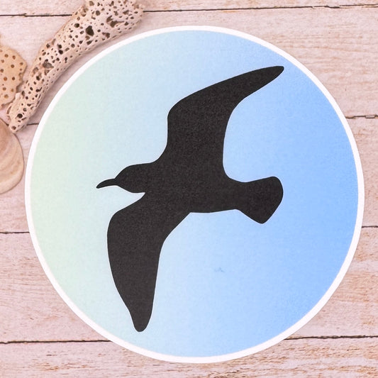 Sea Gull Silhouette Die Cut Sticker